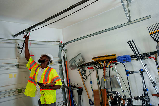 Professional Garage Door Panel Replacement technician working in Ramsey County County, MN